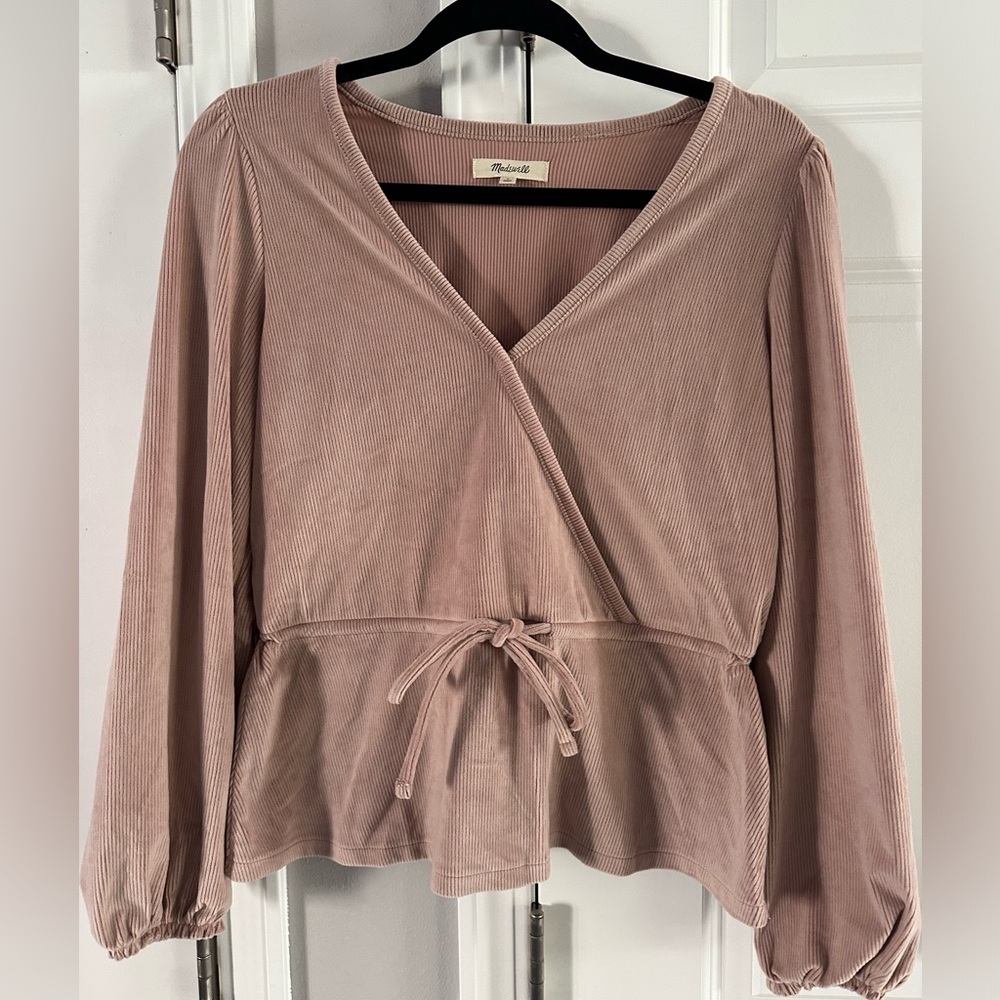 Madewell soft corduroy like top. Size small.